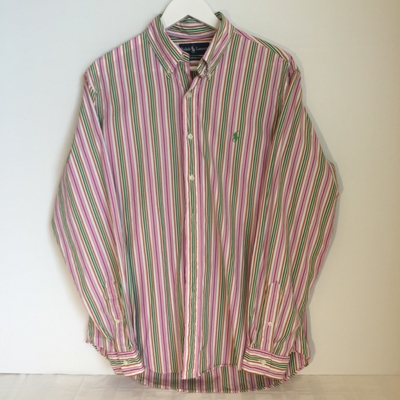 Ralph Lauren Tops - RALPH LAUREN sz 16 button up shirt pink green
